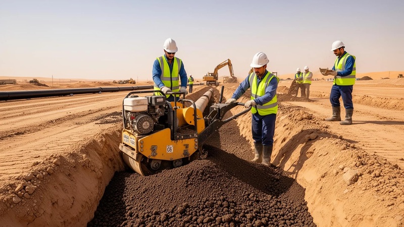 Supply and Mechanical Compaction of Premium Natural Desert Gravel